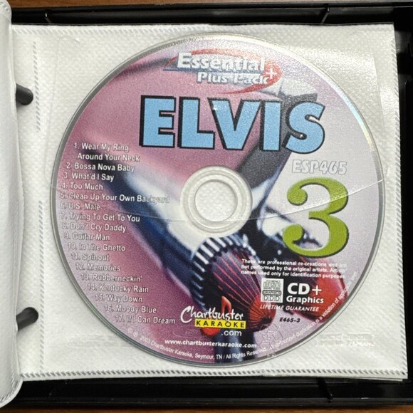 RARE Chartbuster Karaoke‎ Elvis Presley 100 Hit Song Collection - 6 Disc Set HTF - Picture 6 of 10